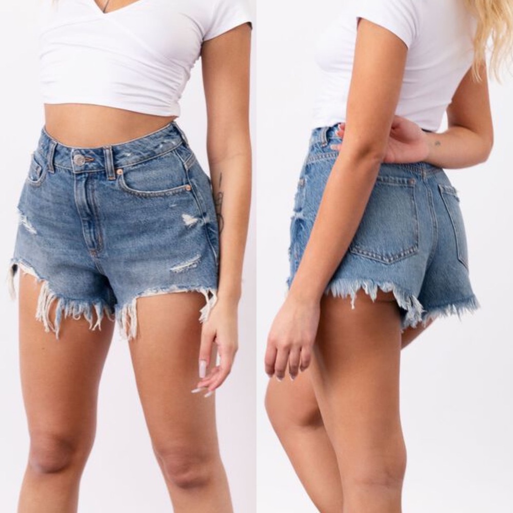 NWT garage denim festival shorts 3
